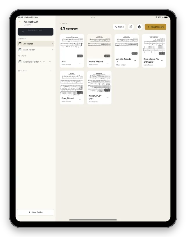Library in light mode